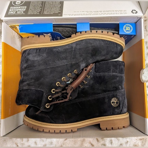 Timberland Other - 2024 Timberland Heritage Collection Indigo Blue Suede 6” Stead Boots Men’s 10